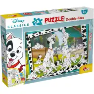 Disney 101 dalmatinů 2 v 1, 24dílné puzzle a omalovánky 50x35 cm - Lisciani