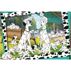 Disney 101 dalmatinů 2 v 1, 24dílné puzzle a omalovánky 50x35 cm - Lisciani obrázek 2