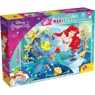 Disney Ariel 2 v 1, maxi puzzle 60 dílků a omalovánka 70x50 cm – Lisciani