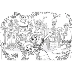 Disney Encanto 2 v 1 maxi 2x60dílné puzzle a omalovánka 50x35cm - Lisciani obrázek 2