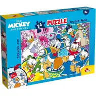 Disney Kačer Donald 2 v 1, puzzle a omalovánka, 24 dílků, 50x35 cm – Lisciani