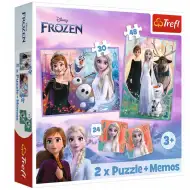 Disney: Ledové království 2 - Princezny na své půdě puzzle a paměťové karty 2 v 1 sada - Trefl