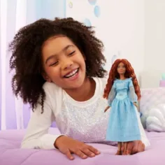 Disney Malá mořská víla: Panenka Ariel v modrých šatech 30cm - Mattel obrázek 5