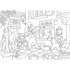 Disney Pinocchio 2v1 maxi puzzle 35 dílků a omalovánka 70x50 cm - Lisciani obrázek 2