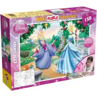 Disney Popelka 2 v 1 maxi 150dílné puzzle a omalovánka 70x50cm - Lisciani