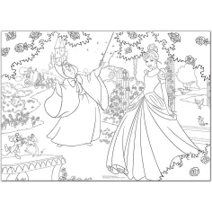 Disney Popelka 2 v 1 maxi 150dílné puzzle a omalovánka 70x50cm - Lisciani obrázek 2