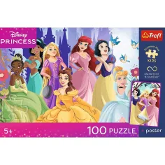 Disney Princezny 100dílné UFT puzzle s plakátem - Trefl