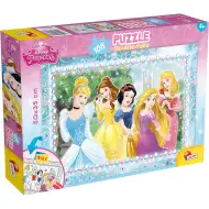 Disney Princezny 2 v 1, puzzle a omalovánka, 108 dílků, 50x35 cm – Lisciani
