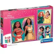 Disney+Princezny+Supercolor+3x48ks+puzzle+-+Clementoni