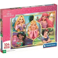 Disney+Princezny Usměvavé tváře 104dílné super puzzle - Clementoni