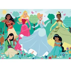 Disney+Princezny+kamarádky 104dílné maxi supercolor puzzle - Clementoni obrázek 2