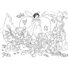 Disney Sněhurka 2 v 1 maxi 24dílné puzzle a omalovánky 70x50 cm - Lisciani obrázek 2