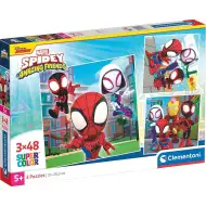 Disney Spidey 3x48 dílků Supercolor puzzle - Clementoni