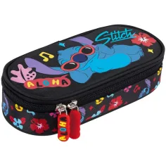 Disney Stitch Aloha černé oválné pouzdro na pera PC01 23x9,5x6 cm
