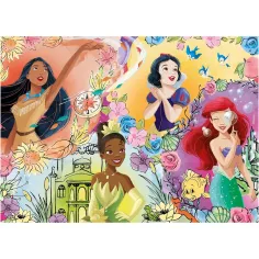 Disney princezny 2 v 1 24dílné puzzle a omalovánka 35x25 cm - Lisciani obrázek 2