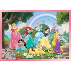 Disney princezny 2 v 1, 24dílné puzzle a omalovánky 50x35 cm - Lisciani obrázek 3