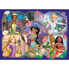Disney princezny a jejich zvířátka 2 v 1 24dílné Eco mini puzzle a omalovánka 35x25 cm – Lisciani obrázek 2