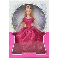 Dlouhovlasá blondýnka módní panenka v večerních šatech 29 cm