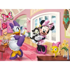 Dobrodružství Minnie myšky a Daisy kachny 2 v 1, 24dílné Eco maxi puzzle a omalovánka 70x50 cm – Lisciani obrázek 2
