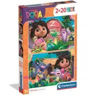 Dora průzkumnice 2x20dílné Supercolor puzzle - Clementoni