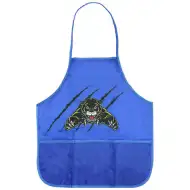 Duch: Modrý malířský plášť s vzorem pantera