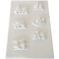 Dvojice figur z odlévací formy z alabastru