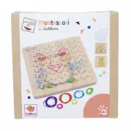 Eichhorn: Dřevěná Montessori Geoboard – Rozvoj tvarů, fantazie a jemné motoriky – Simba Toys