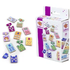 Eichhorn: Dřevěné číslicové puzzle – Zvířecí párovací hra - Simba Toys obrázek 2
