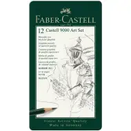 Faber-Castell: Sada 12 grafitových tužek Castell 9000 v kovové krabičce