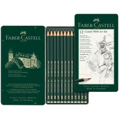 Faber-Castell: Sada 12 grafitových tužek Castell 9000 v kovové krabičce obrázek 2