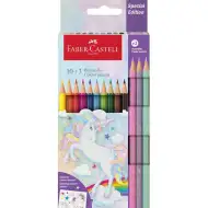 Faber-Castell: Sada barevných tužek Grip Unicorn, 13 kusů, pastelové barvy.