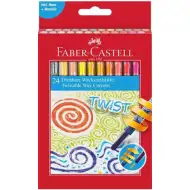 Faber-Castell: Sada voskových pastelek Twist 24 ks