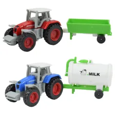 Farm World: Sada 4 kusy zemědělského traktoru s přívěsem 1/64 obrázek 2