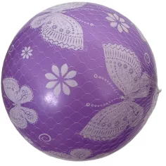 Fialový gumový míč s motivem motýlů 23 cm