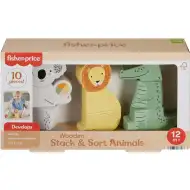 Fisher-Price: Dřevěná zvířátka na skládání - Mattel