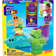 Fisher-Price: Stavebnice s dinosaurem, 24 dílů - Mega Bloks