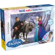 Frozen Zábava a hudba 2 v 1, 60dílné maxi puzzle a omalovánka 70x50 cm – Lisciani