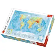 Fyzická mapa Země 1000 kusů Puzzle - Trefl