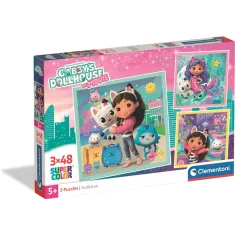 Gabčin domeček pro panenky 3×48 dílků Super Color puzzle - Clementoni