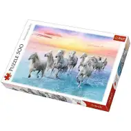 Galopující bílí koně puzzle 500 dílků - Trefl