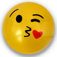 Gumový míč s motivem emoji v různých variantách, 23 cm. obrázek 2