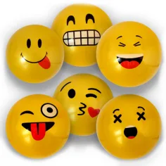 Gumový míč s motivem emoji v různých variantách, 23 cm. obrázek 7