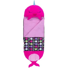 Happy Nappers: Růžový velrybí polštář spací pytel 137cm obrázek 2