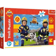 Hasič Sam puzzle 100 dílků - Trefl