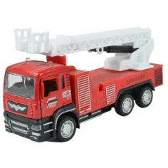 Hasičské auto: Hračka hasičské auto na zpětné natažení ve dvou verzích 14cm obrázek 2