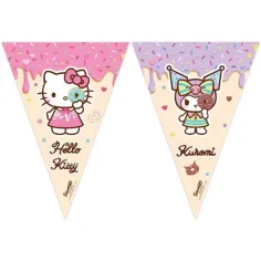 Hello Kitty a Kuromi párty banner 200 cm