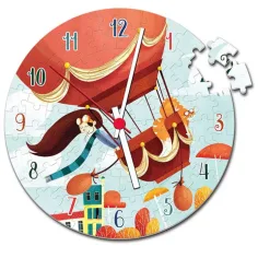 Horkovzdušný balón ve větru puzzle 96 dílků hodiny - Clementoni obrázek 2