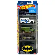 Hot Wheels: Batman vozidla, sada 5 autíček – Mattel
