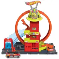Hot Wheels City: Hasičská stanice herní set - Mattel