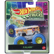 Hot Wheels Monster Trucks: 5 Alarm autíčko 1/64 svítící ve tmě – Mattel